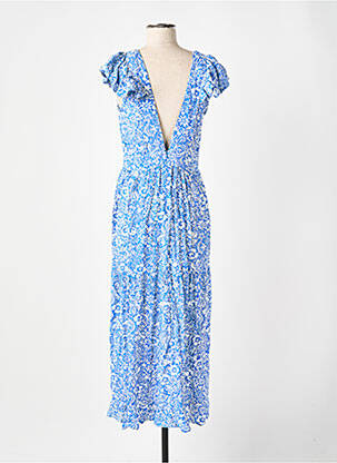 Robe longue manches courtes manches courtes bleu JOON femme
