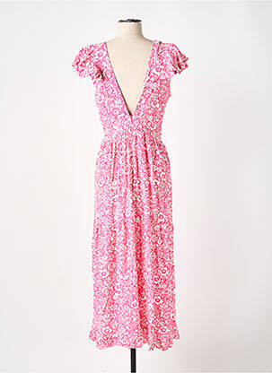 Robe longue manches courtes manches courtes rose JOON femme