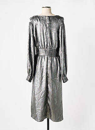 Robe mi-longue manches longues manches longues gris CAMAIEU femme