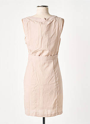 Robe courte sans manche sans manche beige LUCY PARIS femme