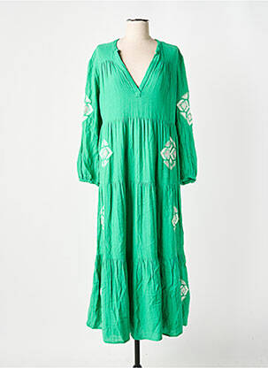 Robe longue vert GOA pour femme