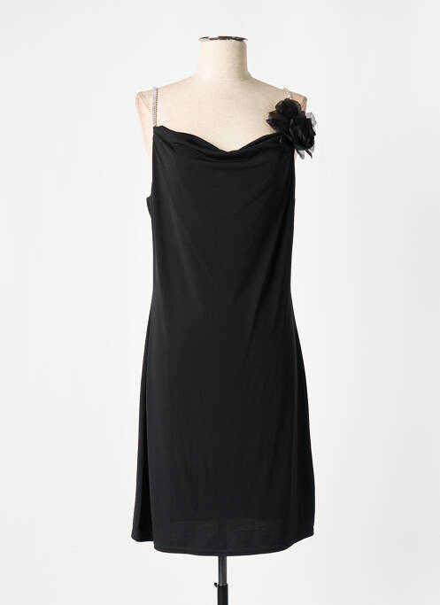 Robe mi-longue noir ESPERANCE pour femme