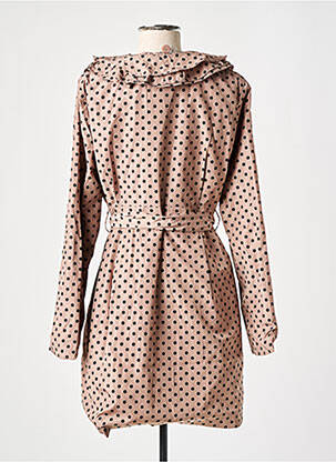 Manteau long coupe cintrée sans capuche marron LUCY PARIS femme