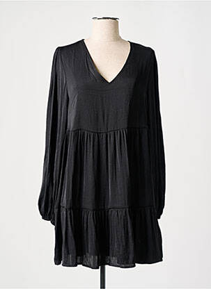 Robe courte manches longues manches longues noir CAMAIEU femme