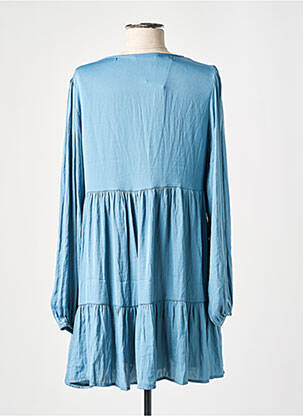 Robe courte manches longues manches longues bleu CAMAIEU femme