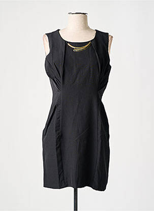 Robe mi-longue sans manche sans manche noir LUCY & CO femme