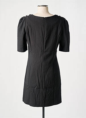 Robe mi-longue manches courtes manches courtes noir LUCY & CO femme