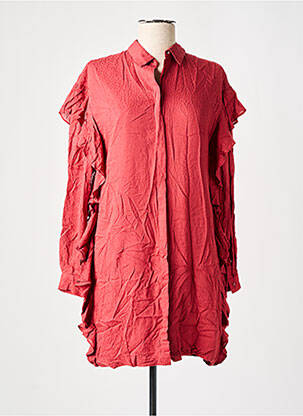Robe mi-longue manches longues manches longues rouge PEPE JEANS femme