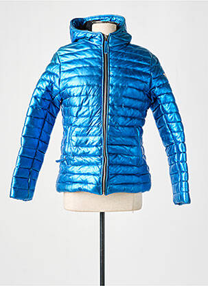 Doudoune manches longues a capuche bleu LADC femme
