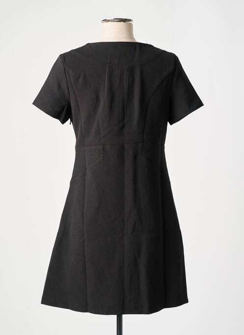 Robe mi-longue manches courtes manches courtes noir LUCY & CO femme