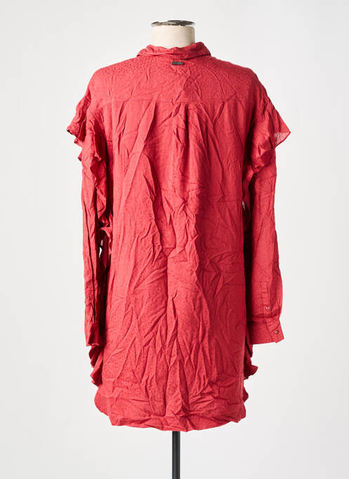 Robe mi-longue rouge PEPE JEANS pour femme