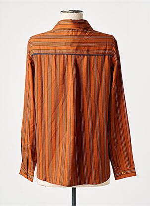 Chemisier coupe droite manches longues marron ORFEO femme