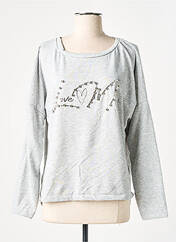 Sweat-shirt gris MADE IN ITALY pour femme seconde vue