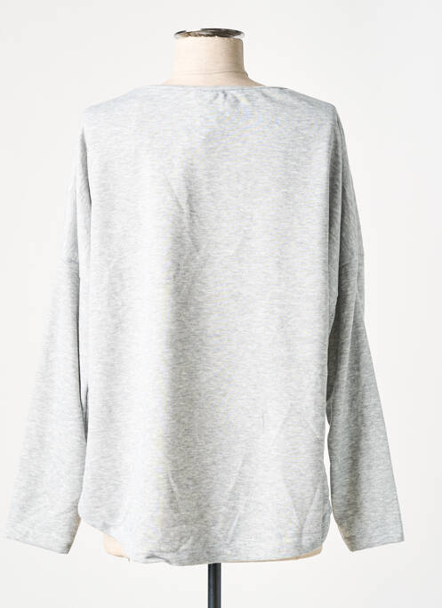 Sweat-shirt gris MADE IN ITALY pour femme