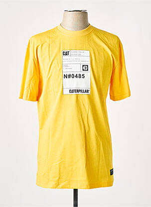 T-shirt stretch manches courtes jaune CATERPILLAR homme