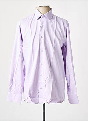 Chemise manches longues poignets boutonnés violet BILL TORNADE homme
