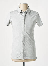 Chemise manches courtes coupe cintrée gris BILL TORNADE homme