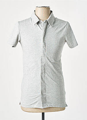 Chemise manches courtes coupe cintrée gris BILL TORNADE homme