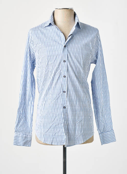 Chemise manches longues bleu SORBINO pour homme