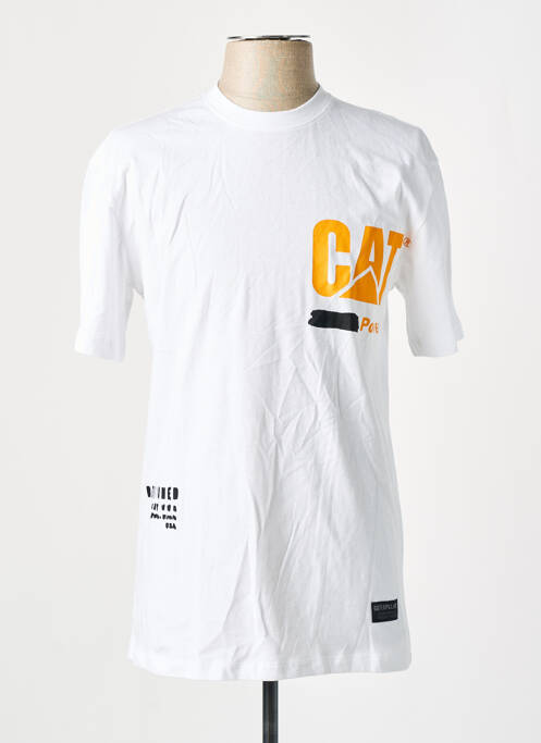 T-shirt blanc CATERPILLAR pour homme