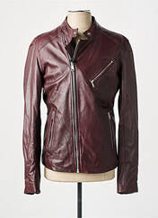 Veste en cuir marron LADC pour homme seconde vue