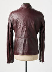 Veste en cuir marron LADC pour homme seconde vue