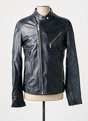 Veste en cuir noir LADC pour homme seconde vue