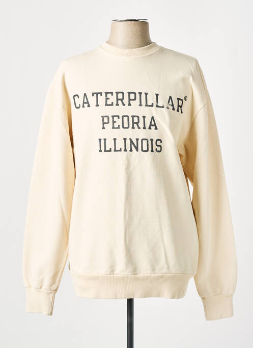 Sweat-shirt beige CATERPILLAR pour homme