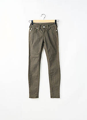 Pantalon slim skinny taille normale vert TRUE RELIGION femme