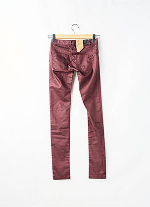 Pantalon slim taille basse taille basse rouge FIVEUNITS femme