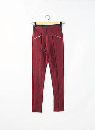 Jegging tissage jersey taille haute rouge ALCOTT femme
