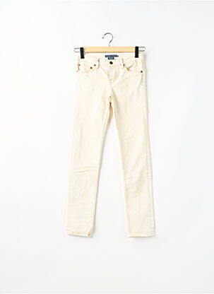 Jeans coupe slim taille basse taille basse beige RALPH LAUREN femme