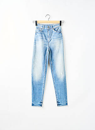Jean coupe mom effet usé délavé taille haute bleu EMPORIO ARMANI femme