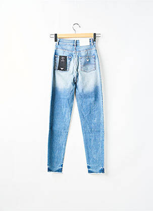 Jean coupe mom effet usé délavé taille haute bleu EMPORIO ARMANI femme