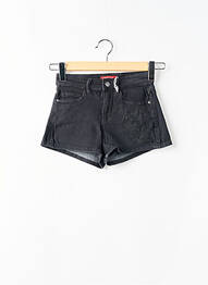 Short tissage denim taille haute noir GUESS femme