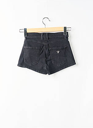 Short tissage denim taille haute noir GUESS femme