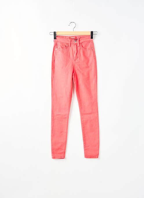 Jeans skinny rose GUESS pour femme