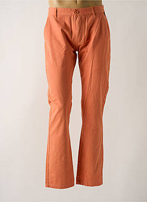 Pantalon chino fermeture zippée sous rabat boutonné orange TORRENTE femme