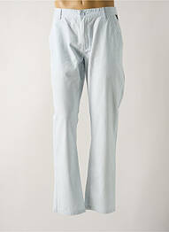Pantalon chino fermeture zippée sous rabat boutonné bleu clair TORRENTE femme