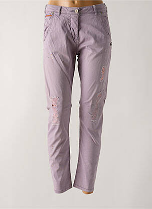 Pantalon slim poches violet MAISON SCOTCH femme
