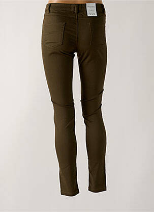 Pantalon slim taille élastique vert CAMAIEU femme