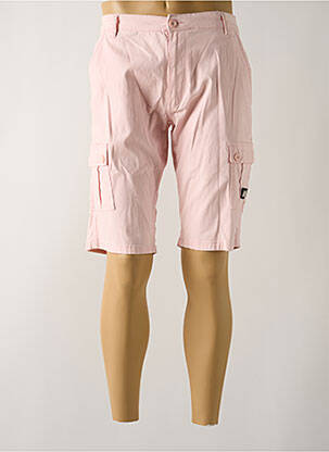 Bermuda tissage popeline taille normale rose BILL TORNADE homme