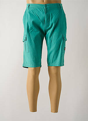 Bermuda tissage popeline taille normale vert BILL TORNADE homme