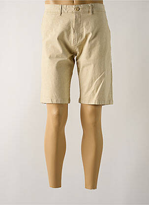 Bermuda coupe droite taille normale beige BILL TORNADE homme
