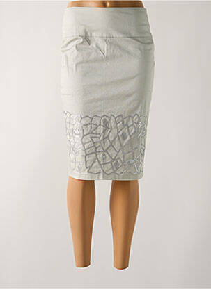 Jupe mi-longue taille normale gris LUCY & CO femme