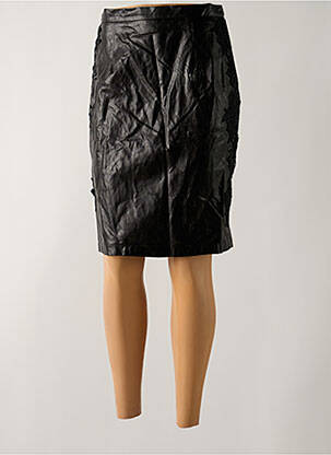 Jupe mi-longue taille normale noir LUCY PARIS femme