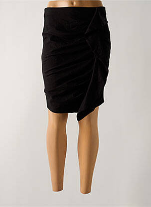 Jupe mi-longue stretch noir CAMAIEU femme