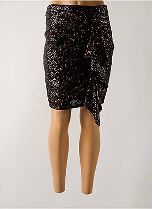 Jupe mi-longue stretch noir CAMAIEU femme