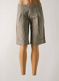 Bermuda coupe droite taille normale gris HUGO BOSS femme