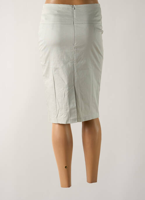 Jupe mi-longue doublure textile gris LUCY & CO femme